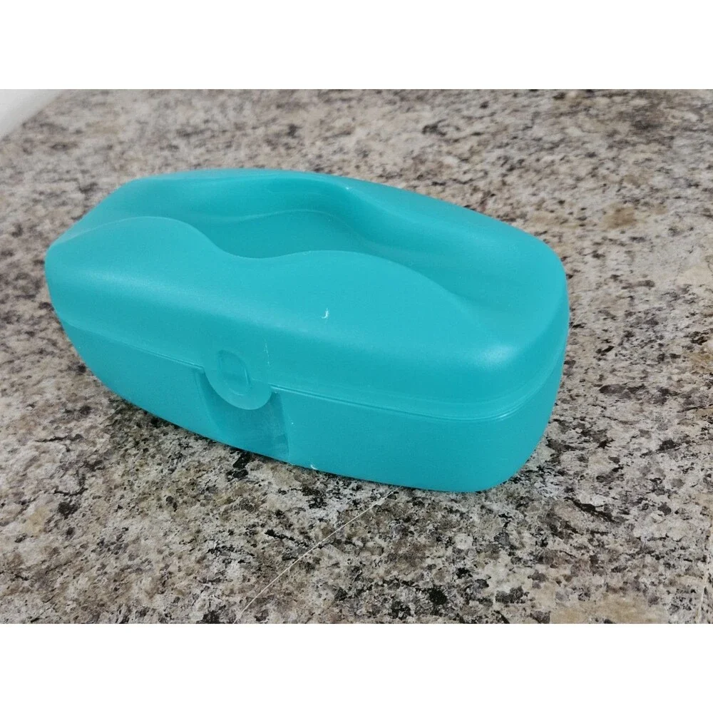 Tupperware Mini-Twin Sub Sandwich Keeper Hoagie Keeper Hot Dog Keeper #7088A